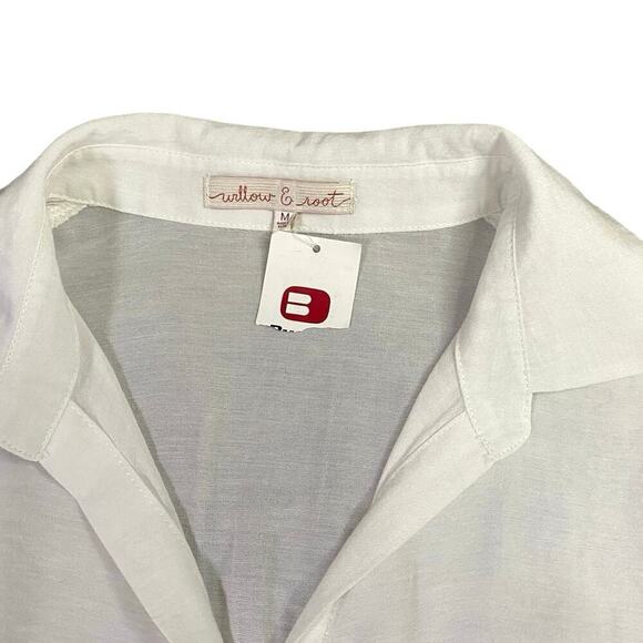 BUCKLE x Willow & Root Sheer Goddess Slit Blouse NWT - M - Picture 4 of 5